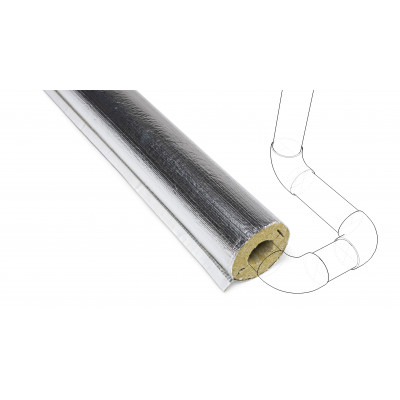 Otulina z wełny mineralnej pokryta zbrojoną folią aluminiową