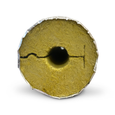 Otulina z wełny mineralnej pokryta zbrojoną folią aluminiową