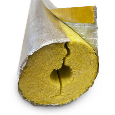 Otulina z wełny mineralnej pokryta zbrojoną folią aluminiową