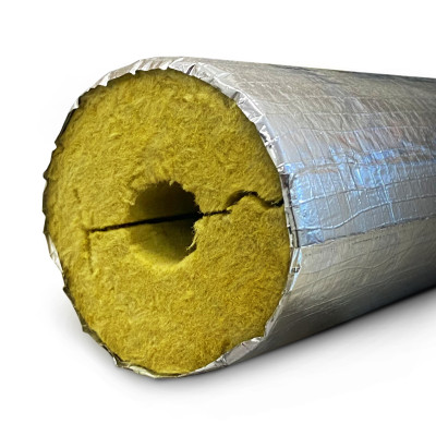 Otulina z wełny mineralnej pokryta zbrojoną folią aluminiową