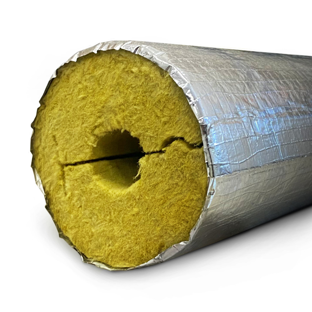 Otulina z wełny mineralnej pokryta zbrojoną folią aluminiową