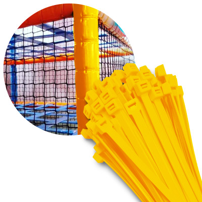 Opaska zaciskowa do otulin kolorowych żółta 100 szt