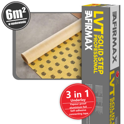 Podkłady pod panele WINYLOWE LVT- Afirmax LVT Solid Step Professional 1 mm (6 m2)