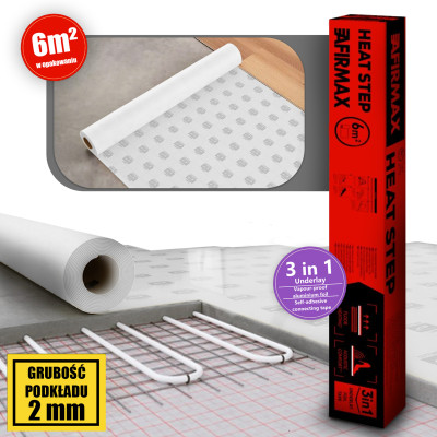 Podkład pod panele HEAT STEP 2 mm 3w1 (6m2)