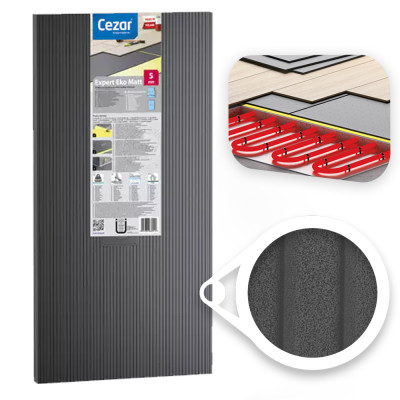 Podkład pod panele - Cezar EXPERT (arkusz 1,00 x 0,50 m) gr. 5,0 mm szary (op. 5 m2)