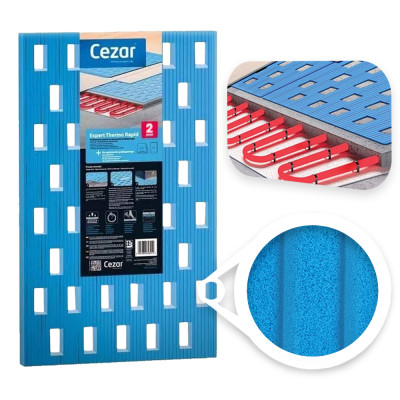 Podkład pod panele - Cezar EXPERT THERMO RAPID (arkusz 1,00 x 0,50 m) gr. 3,0 mm niebieski (5m2)