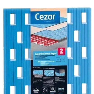 Podkład pod panele - Cezar EXPERT THERMO RAPID (arkusz 1,00 x 0,50 m) gr. 3,0 mm niebieski (5m2)