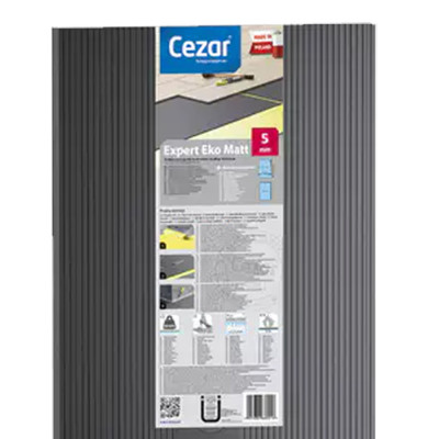 Podkład pod panele - Cezar EXPERT (arkusz 1,00 x 0,50 m) gr. 5,0 mm szary (op. 5 m2)