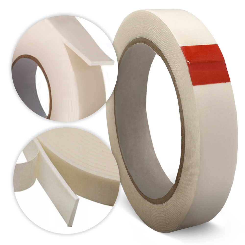 Taśma dwustronna piankowa biała 19mm/5m