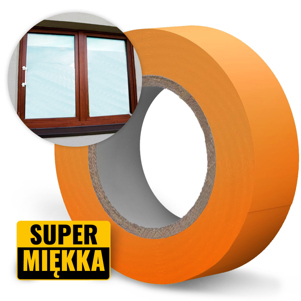 Taśma malarska PVC pomarańczowa 50mm/33m