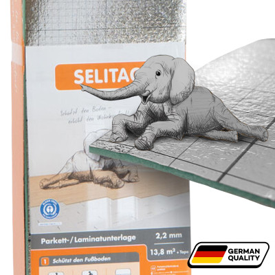 Podkład pod panele SELITAC 2,2mm AQUA STOP 13,8m2 + TAŚMA ALU GRATIS