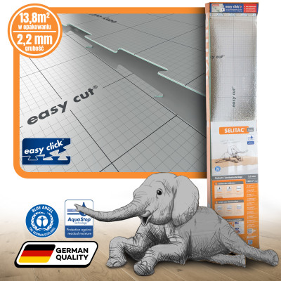 Podkład pod panele SELITAC 2,2mm AQUA STOP 13,8m2 + TAŚMA ALU GRATIS