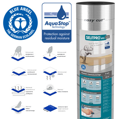 Podkład pod panele SELITPRO XPO 2 mm AQUA STOP 10m2