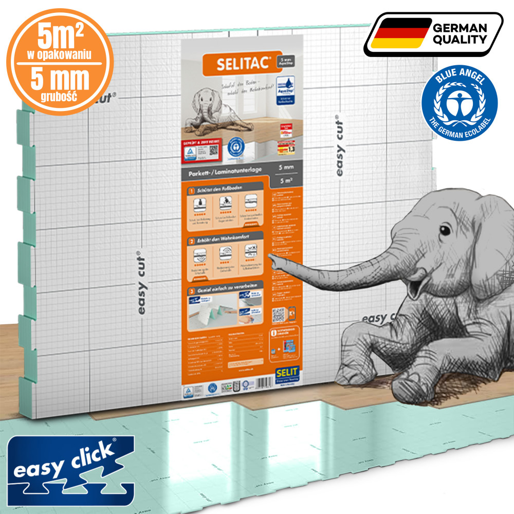 Podkład pod panele 5mm SELITAC AQUASTOP 5m2