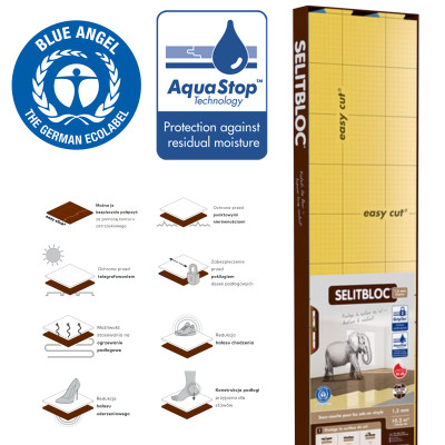 Podkład pod panele SELITBLOC 1,5 mm GripTech 10,2m2 + TAŚMA ALU GRATIS