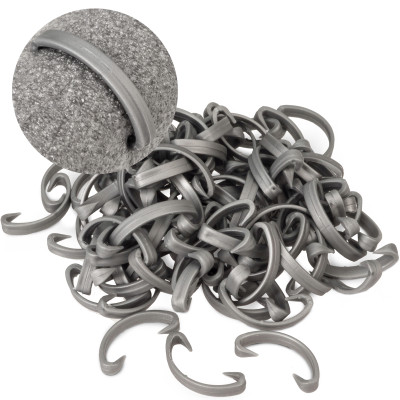 Klamry do otulin szarych 100 szt + taśma duckt