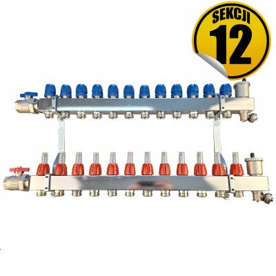 Rozdzielacz ze stali nierdzewnej Premium21, 12 sekcji – CAPRICORN