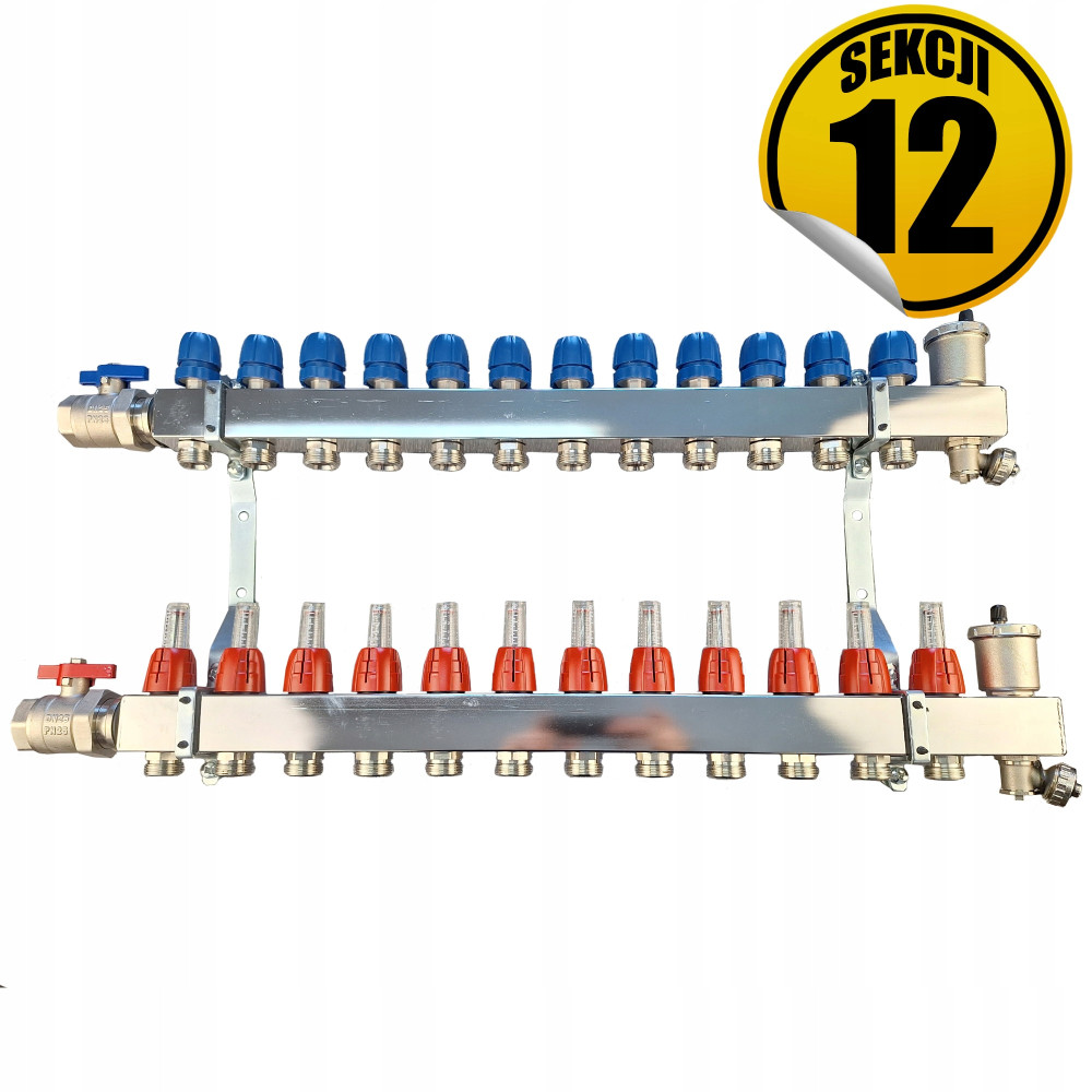 Rozdzielacz ze stali nierdzewnej Premium21, 12 sekcji – CAPRICORN