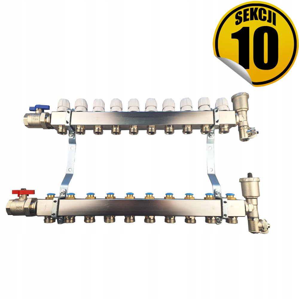 Rozdzielacz ze stali nierdzewnej Optimum2 plus,10 sekcji CAPRICORN
