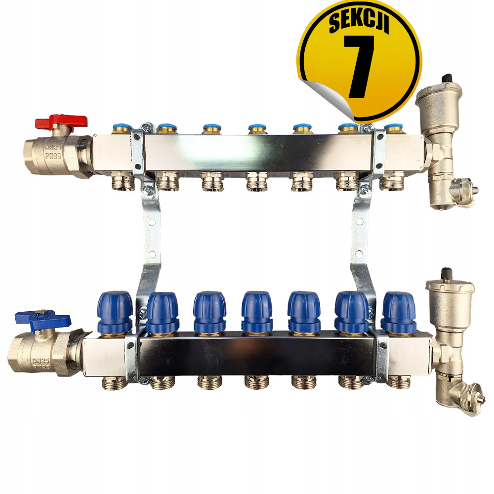 Rozdzielacz ze stali nierdzewnej OPTIMUM2 plus,  SEKCJI 7 CAPRICORN