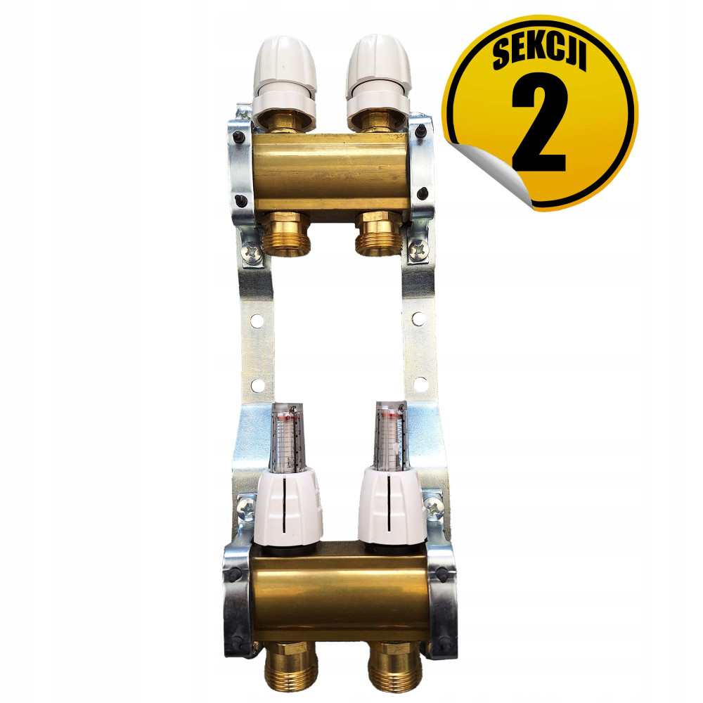 CAPRICORN Rozdzielacz mosiężny OPTIMUM1, 2 sekcje.