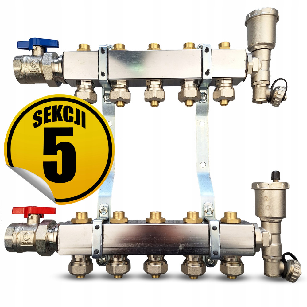 Rozdzielacz ze stali nierdzewnej Standard 3, sekcji 5 CAPRICORN