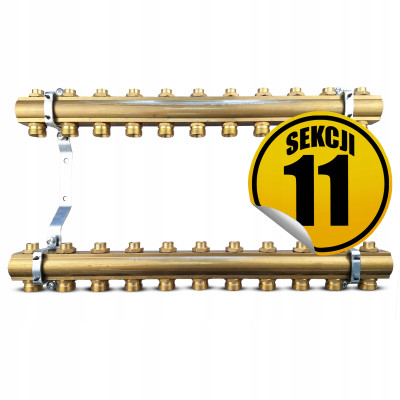 CAPRICORN Rozdzielacz mosiężny OPTIMUM3, 11 sekcji.