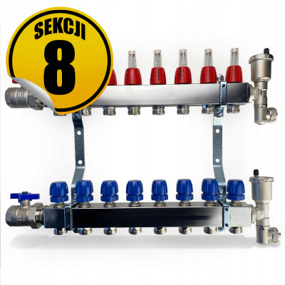 CAPRICORN Rozdzielacz ze stali nierdzewnej premium2, obwodów 8.