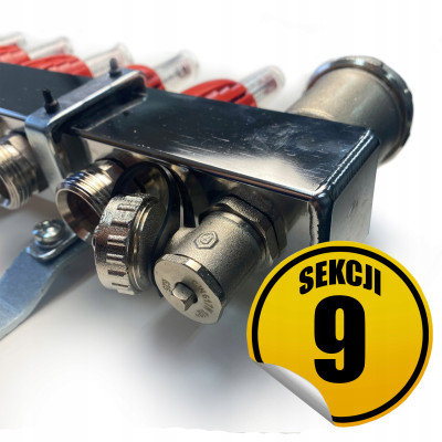 CAPRICORN Rozdzielacz ze stali nierdzewnej Premium11, 9 sekcji .