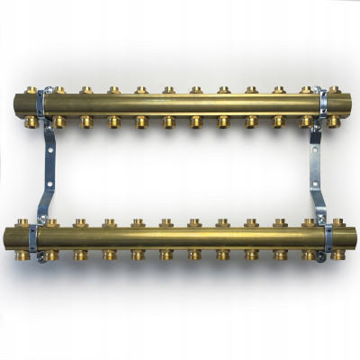 CAPRICORN Rozdzielacz mosiężny OPTIMUM3, 12 sekcji.