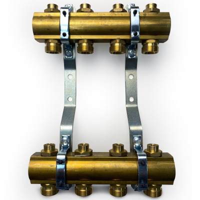 CAPRICORN Rozdzielacz mosiężny, 4 sekcje.