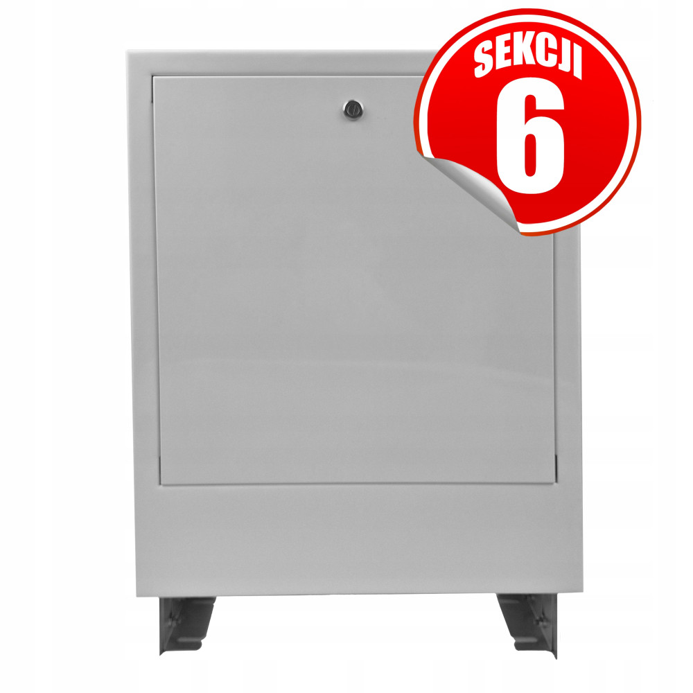 Szafka podtynkowa do 6 sekcji z zamkiem (M) na monetę CAPRICORN
