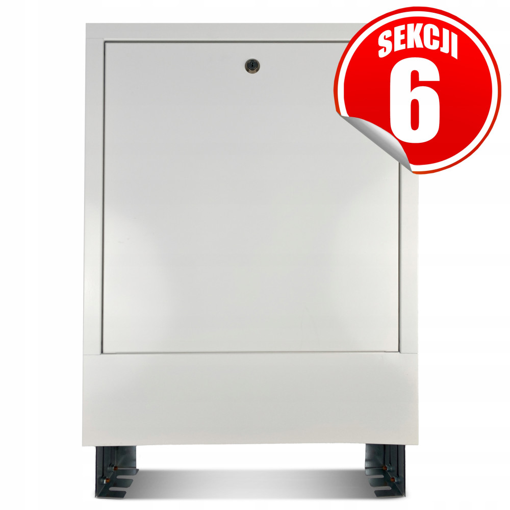 Szafka podtynkowa płytka 6 sekcji z zamkiem na kluczyk 450/713 CAPRICORN