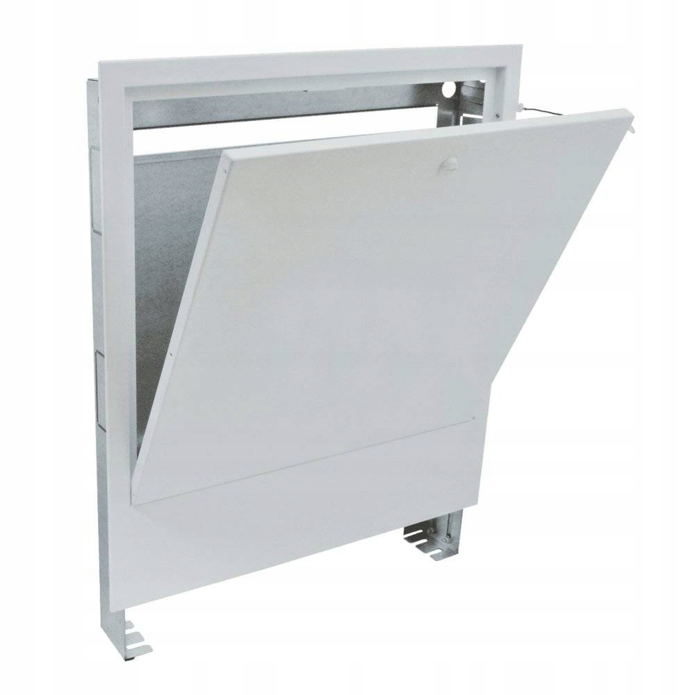 Szafka podtynkowa płytka do 10 sekcji z zamkiem na monetę (M) -biała UPONOR CAPRICORN