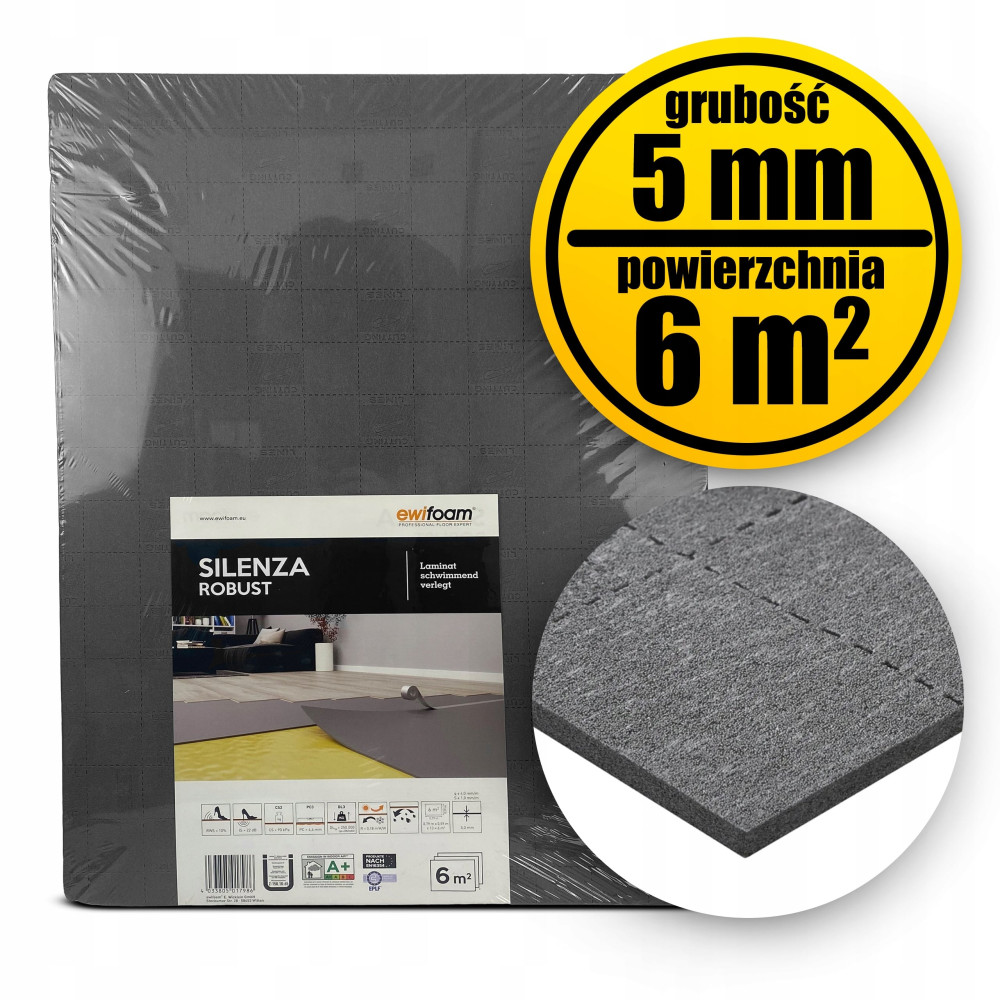 Podkład pod panele LAMINOWANE SILENZA ROBUST – EWIFOAM DECORA 6m2