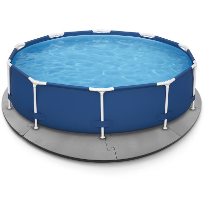 Mata pod basen ogrodowy lub jacuzzy, grubość 25mm średnica szara 2,38m