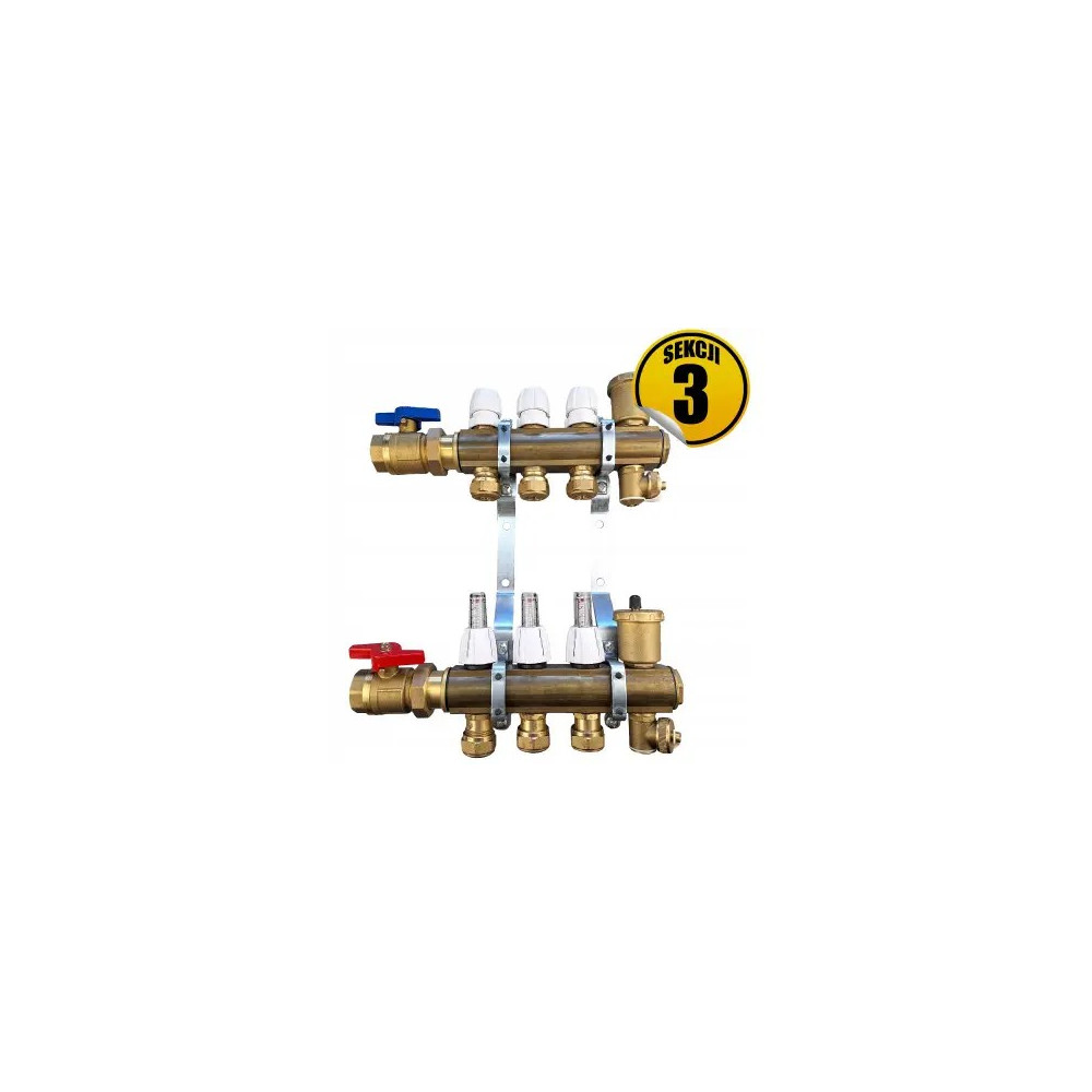 Rozdzielacz mosiężny Premium11 CAPRICORN z eurokonusami.