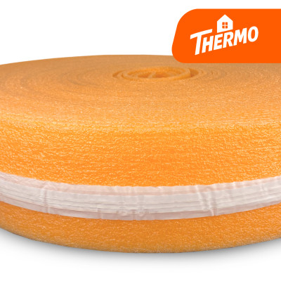 Taśma dylatacyjna pomarańczowa z folią i klejem TD/PE