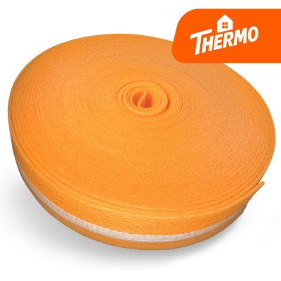 Taśma dylatacyjna pomarańczowa z folią i klejem TD/PE