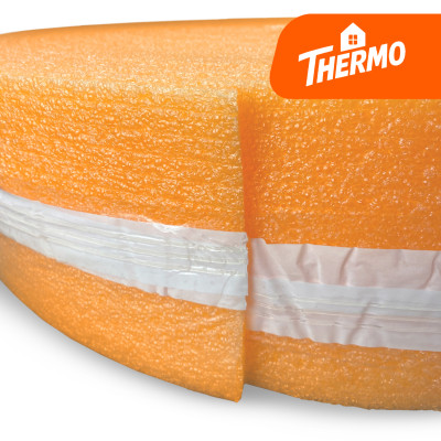 Taśma dylatacyjna pomarańczowa z folią i klejem TD/PE