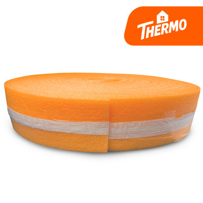 Taśma dylatacyjna pomarańczowa z folią i klejem TD/PE