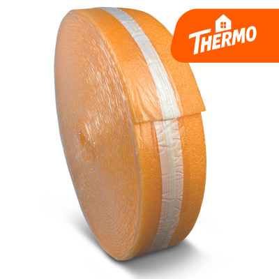 Taśma dylatacyjna pomarańczowa z folią i klejem TD/PE