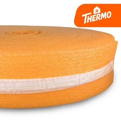 Taśma dylatacyjna pomarańczowa z folią i klejem TD/PE
